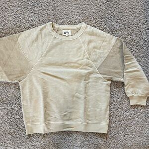 Madewell MWL Oversized Raglan Sweatshirt Oatmeal Size Medium
